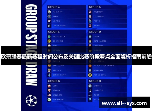 欧冠联赛最新赛程时间公布及关键比赛阶段看点全面解析指南前瞻