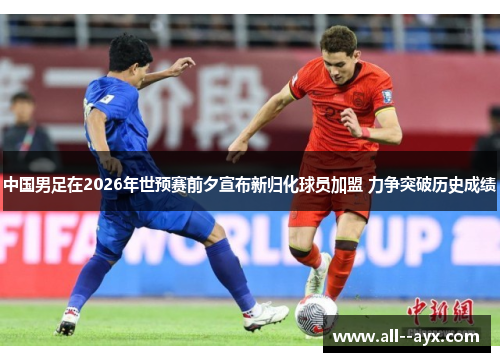 中国男足在2026年世预赛前夕宣布新归化球员加盟 力争突破历史成绩 中国男足在2026年世预赛前夕宣布新归化球员加盟 力争突破历史成绩